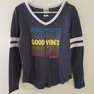 Jerry Leigh Good Vibes or Goodbye LS tee